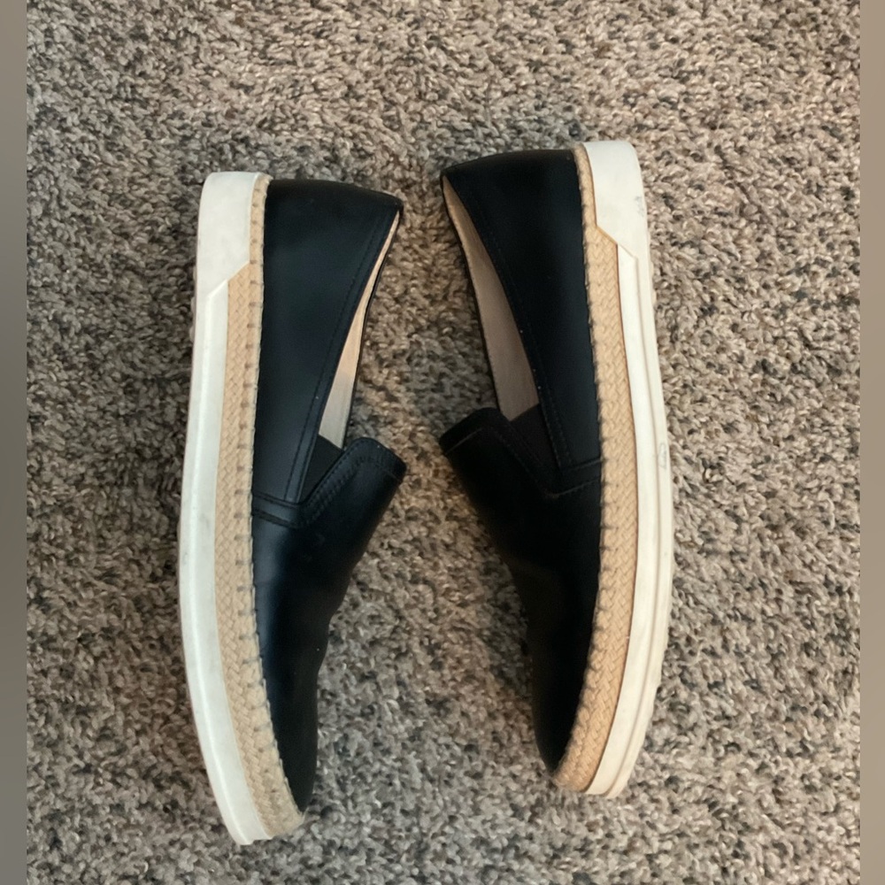 Tod’s Espadrille black leather Slip Ons - size 38.5 - Picture 2 of 10